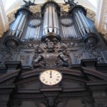 The organ at the west end of the church