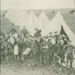 Camp of the first Canadian troops to arrive at Salisbury Plain in 1914