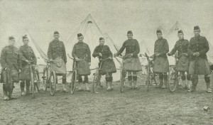 Canadian Cyclist Corps, camped on Salisbury Plain, 1914