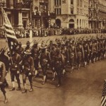 American soldiers parading along Piccadilly
