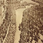 Anzac (Australian and New Zealander) soldiers on parade in London