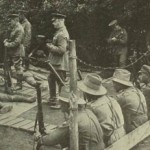 A training marksmanship competition between British and Commonwealth officers