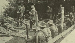 A training marksmanship competition between British and Commonwealth officers