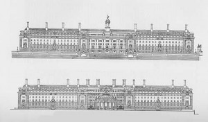 The original plans for London County Hall, from 1909