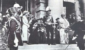 King George V and Queen Mary opening County Hall in 1922