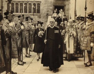 The Queen at the Maundy Money ceremony in 1952, her first public engagement as Queen