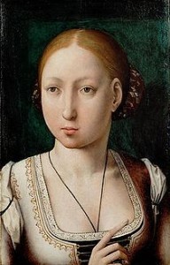 Joanna the Mad, Catherine of Aragon's sister, painted by Juan de Flandes in about 1500