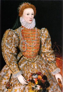 Elizabeth I in about 1575