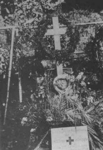 Edith Cavell's temporary grave in Brussels, 1915 to 1919
