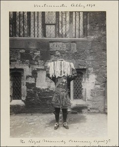 The Queen's Maundy Money ceremony in 1898, at Westminster Abbey