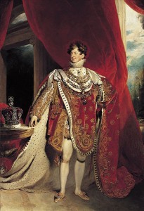 King George IV at his coronation in 1821