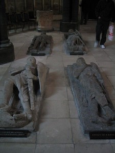 Tomb effigies of William Marshal and his sons in Temple Church, London