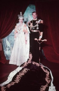 Queen Elizabeth II and Prince Philip, Duke of Edinburgh, at the Queen's Coronation, 1953