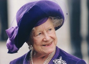 Queen Elizabeth, the Queen Mother, on her 100th birthday in 2000