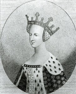 17th century engraving of Catherine of Valois