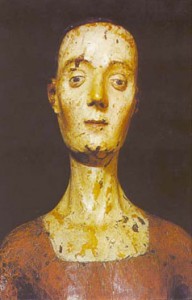 The wooden funeral effigy of Catherine de Valois, made for her funeral